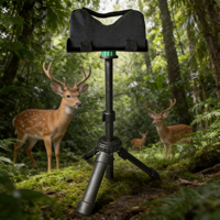 Hauteur réglable 360° °   Mini trépied court en aluminium à tête rotative pour la chasse et le tir