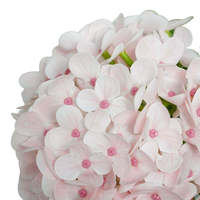Bunga Hydrangea Buatan 48cm PU Real Touch Pink Biru Putih Dekorasi Pernikahan Ulang Tahun Rangkaian Hortensias Artificiales
