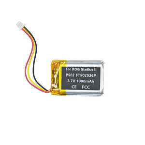 แบตเตอรี่ลิเธียมโพลิเมอร์แบบชาร์จไฟได้ 1000mAh สำหรับเมาส์ ASUS ROG <span class=keywords><strong>Gladius</strong></span> II <span class=keywords><strong>2</strong></span> P502 FT902536P เมาส์สำหรับเล่นเกมไร้สาย - Product Image 2