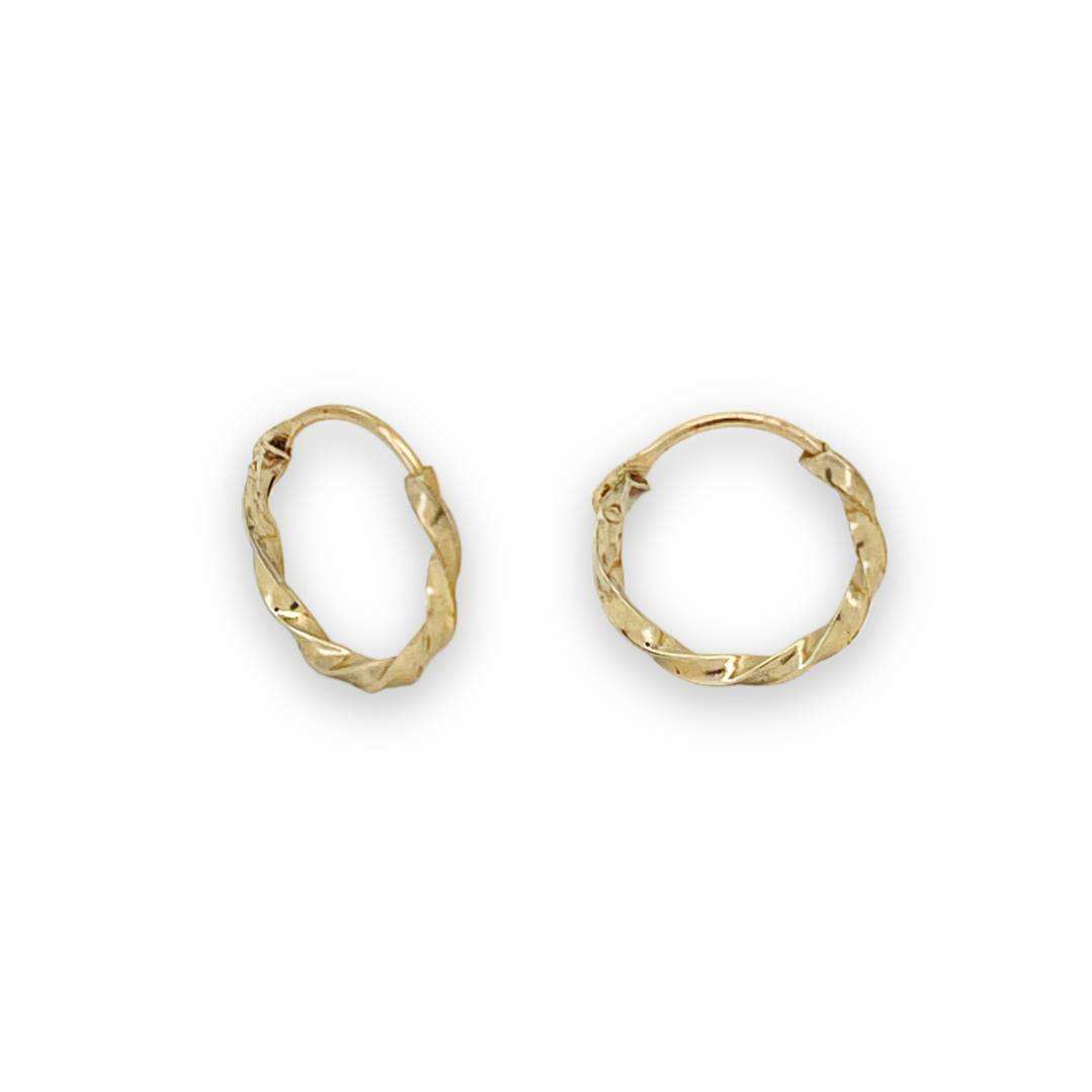 ต่างหูห่วงทรงสามเหลี่ยมบิดเกลียว ขนาด 1.25x10 มม.