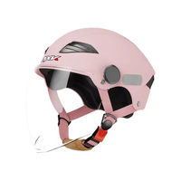 2025 nouveaux casques de moto ABS casque léger garde-tête moto demi-visage casque avec feu arrière LED approbation 3C