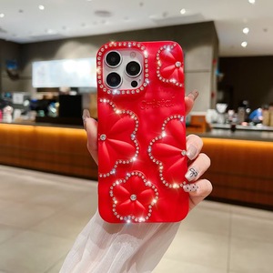 Bling diamond glitter <span class=keywords><strong>cover</strong></span> per <span class=keywords><strong>iPhone</strong></span> 16 15 14 pro max 13 12 <span class=keywords><strong>11</strong></span> fiore custodia in <span class=keywords><strong>silicone</strong></span> per ragazza accesorios para celulares - Product Image 6