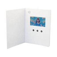 Carte de vœux vidéo numérique avec écran LCD IPS de 5/7 pouces, impression personnalisée, livre vidéo de mariage, brochure vidéo