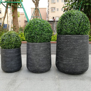Vente chaude Grande Fibre Argile Jardin Planteur Pots Durable Intérieur Extérieur <span class=keywords><strong>Fleur</strong></span> Plante Boîtes <span class=keywords><strong>Pas</strong></span> <span class=keywords><strong>Cher</strong></span> Prix D'usine pour L'utilisation Au Sol - Product Image 1
