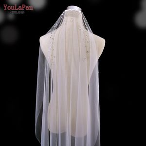 YouLaPan V169 mode <span class=keywords><strong>mariée</strong></span> couche unique bout des doigts <span class=keywords><strong>Long</strong></span> <span class=keywords><strong>voile</strong></span> haut fête mariage court <span class=keywords><strong>voile</strong></span> <span class=keywords><strong>avec</strong></span> <span class=keywords><strong>strass</strong></span> étincelants - Product Image 3