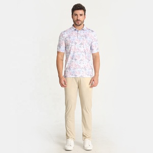 Chemises de golf polo pour hommes, logo personnalisé, athlétique, <span class=keywords><strong>80</strong></span>% polyester, 10% élasthanne, grande taille, séchage rapide, coupe ajustée, bambou, imprimé intégral - Product Image 6