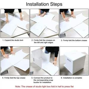 Prix d'usine PULUZ avec 2 panneaux LED, mini <span class=keywords><strong>studio</strong></span> photo <span class=keywords><strong>pliable</strong></span>, <span class=keywords><strong>fond</strong></span> <span class=keywords><strong>noir</strong></span> <span class=keywords><strong>et</strong></span> <span class=keywords><strong>blanc</strong></span>, kit de <span class=keywords><strong>studio</strong></span> photo avec lumière 1100LM - Product Image 6