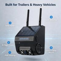 Kit de Cámara de Reversa Inalámbrica con Energía Solar, Monitor Táctil de 7 Pulgadas, 1080P HD, DC 12V, 2.4G, Visión Nocturna Digital IR, Impermeable, Magnética