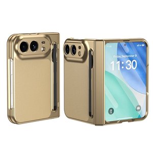 Funda de Cuero Resistente a Impactos con Protector de Pantalla de Vidrio y <span class=keywords><strong>S</strong></span> Pen para <span class=keywords><strong>iPhone</strong></span> Ultra 18 Duo con Cubierta de Protección de Bisagra - Product Image 1