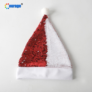 Cappello di Babbo Natale Magico per Sublimazione Ornamento <span class=keywords><strong>Natalizio</strong></span> Vuoto Cappello di Natale - Product Image 1