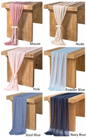 10Ft Bourgogne Pure Chemin De Table pour Mariage Rustique Boho Fête De Mariage Décorations De Douche Nuptiale Fête D'anniversaire SD772