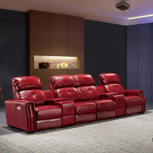 Dubai tiyatro sinema elektrikli sandalye deri uzanmış mobilya ev sineması film 3 Seaters Recliner kanepe - Product Image 4