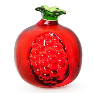 YearsCrystal Figura de cristal de vidrio pulido y arenado con forma de <span class=keywords><strong>granada</strong></span> artificial (fruta de <span class=keywords><strong>granada</strong></span>) de 6 cm, adorno coleccionable, Amor - Product Image 1