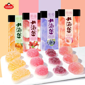 C usine en gros 220g île au trésor maman Hokkaido Fudge texture dure collations aromatisées aux fruits pour enfants sacs de revêtement décorés - Product Image 1
