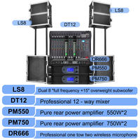 Biner LS8 Professionelles Dual 8-Zoll 750W+750W Soundsystem, Tonausrüstung, Verstärker, Lautsprecher
