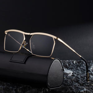 Nouvelles lunettes de soleil à monture carrée pour hommes, monture en métal et plastique, Protection UV400, pare-soleil de classe 2, couleur noire WF 5G223 - Product Image 4