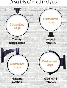 Custom Round Waterproof LED <b>Light</b> Box 360 Degree Rotatable LED Outdoor Projecting Advertising Lightbox <b>Sign</b> for Retail Store - Product Image 6