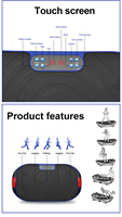 Plateforme vibrante portable pour l'exercice du corps entier, machine à vibrations avec écran LED pour l'entraînement et le fitness à domicile