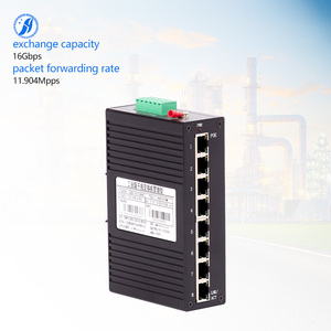 Conmutador gestionado por web Gigabit industrial de 8 puertos <span class=keywords><strong>LAN</strong></span> habilitada para QoS para control de dispositivos seguro 1000M para industrias pesadas de plantas químicas - Product Image 1