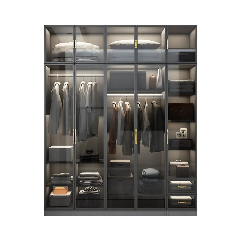 2023Wardrobe Wardrobe Wardrobe Luxurious Man Dressing Room Walk In Closet Amoires Plywood Carcase Wardrobe