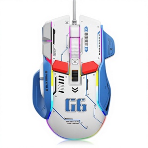 Souris de jeu ergonomique filaire USB à 10 touches, programmation macro, 13 modes d'éclairage RVB, 6 niveaux de DPI 12800, stock d'usine - Product Image 1