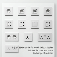 Prise murale EU Schuko type A+C, type C+C, prise de charge, panneau PC ignifuge, 16A 250V, norme européenne