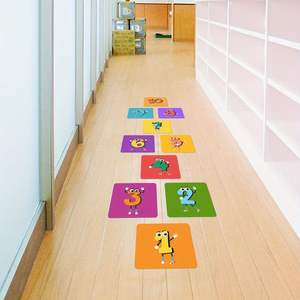 <span class=keywords><strong>Autocollant</strong></span> mural créatif en forme de figures de marelle, décoration de chambre d'enfant, <span class=keywords><strong>autocollant</strong></span> en PVC - Product Image 5