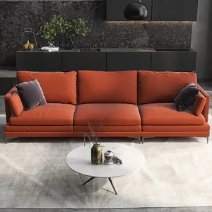 Sofá de alta qualidade com design de couro, moderno, personalizado, seccional, para sala de estar, móveis, novo conjunto de sofá