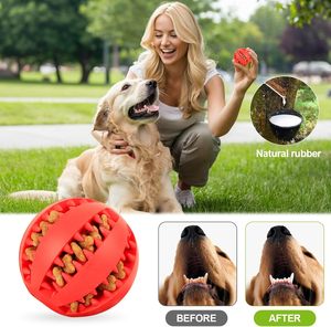 <b>Dog</b> Eco-Friendly <b>Interactive</b> Durable Soft Rubber Ball Chew <b>Toy</b> Food Treat Feeder Tooth Cleaning IQ Training Ball Medium Size - Product Image 4