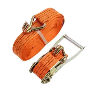 Wholesale heavy-duty polyester truck, automobile, motorcycle, cargo belt binding, ratchet, and fastening belt