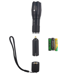 Vente flash Lampe torche LED rechargeable zoomable A100 T6 Puissante torche Batterie 18650 5 modes d'éclairage Alliage d'aluminium Camping en plein air - Product Image 4