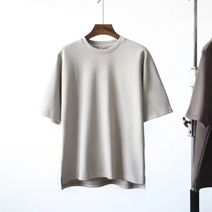 定制标志重棉短袖男式t恤落肩DTF风格100% 棉街装服装宽松上衣 - Product Image 2