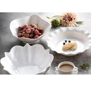 A8 <b>Melamine</b> Imitation Porcelain White Tableware: Large Lobster Bowl, Sauerkraut Fish Bowl, Boiled Fish Bowl, Deep Bowl, Large - Product Image 1