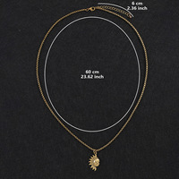 Collier assorti soleil et lune asymétrique CYNYA pour couple, collier vintage pour couple, pendentif demi-lune soleil pour la Saint-Valentin