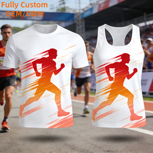 Camisetas de Secado Rápido con Estampado Personalizado para Hombre, Camisetas Deportivas de Poliéster para Maratón, Sublimación por Tinte - Product Image 1