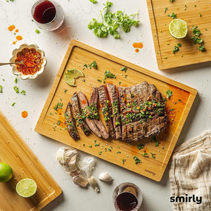 Nouvelle planche à découper en bambou transfrontalière, un accessoire de cuisine pour hacher les légumes et les fruits, et pour contenir les aliments cuits. - Product Image 1