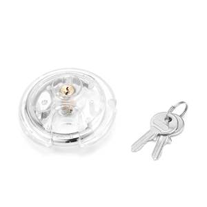 Neues Rostfreies Rundes Transparentes Übungs-Schloss-Set aus Kunststoff mit Fingerabdruck-Entsperrung, 2 Schlüssel-Extraktoren und Pickaxe-Werkzeugen - Product Image 1