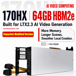 Video <b>Card</b> CMP 170hx GPU 8GB HBM2e 4480 CUDA Tarjetas Graficas 170HX PCIe 2.0 Module With Mod Capacitor Up To 16X Unlock <b>64GB</b> - Product Image 1