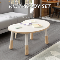 Table d'étude de garderie Bureau pour enfants d'âge préscolaire Hauteur réglable Ensembles de meubles de bureau pour enfants Table et chaises en plastique pour la maternelle