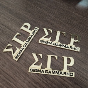 Or Sigma Gamma Rho grec sororité fraternité Chrome Auto voiture emblème autocollants toutes les organisations décalcomanies découpées Badge Tag décalcomanie - Product Image 6