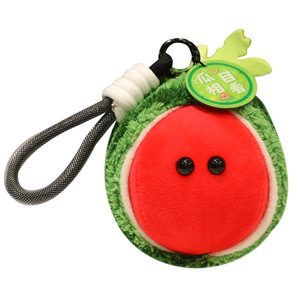 Colgante de peluche de la serie Frutas: Melocotón, Caqui, Limón, Semilla de Castaño, Pitaya, Sandía - Diseño de fieltro y malla para aliviar el estrés - Product Image 3