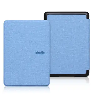 Housse de tablette tissée en PVC pour lecteur d'ebook, étui de réveil pour Amazon Kindle Paperwhite 2021 11Gen 6.8 pouces KPW 2019