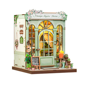 Maison miniature en bois à construire soi-même CuteBee Champs-Élysées Florist, jouet créatif pour jeunes - Product Image 1