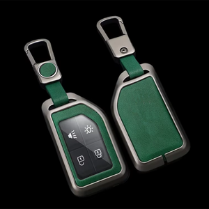 Çinko Metal ağır kamyon anahtar uzaktan araba akıllı durumda kabuk kapak deri anahtarlık tutucu anahtarlık FH16 kargo 555 FM Volvo için - Product Image 1