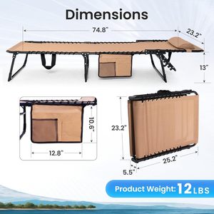 Chaise longue pliante en tissu, réglable en 5 positions, portable, capacité de 400 lb, pour extérieur, jardin, parc, camping, plage, <span class=keywords><strong>piscine</strong></span> - Product Image 2