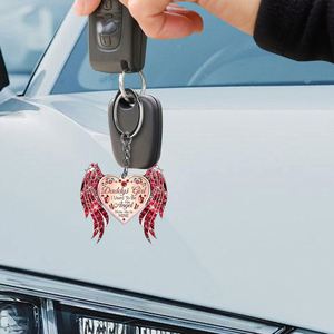 Nouveau pendentif en acrylique en forme de cœur pour la Saint-Valentin, accessoires d'amour 2D, adaptés au rétroviseur de voiture, aux sacs à dos - Product Image 4