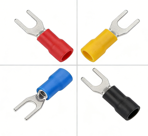 Terminaux de câblage de type SVS, fourches à sertir, en cuivre, soudés sous pression, étamés, isolés en PVC - Product Image 2