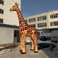 Modèle de girafe gonflable géant réaliste, décoration d'événements sur le thème de l'Afrique, ballon animal sauvage gonflable