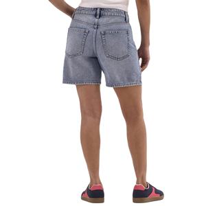 กางเกงขาสั้นผ้ายีนส์เอวกลางใส่สบายสำหรับผู้หญิงฤดูร้อนทรงสลิมฟิตและสไตล์ลำลองพร้อมเทคนิคซักออกแบบตามสั่ง-BD - Product Image 4