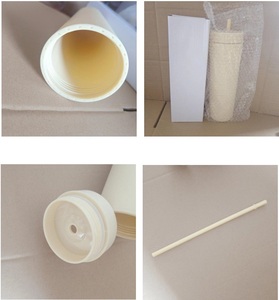 Venta al por mayor Ecológico 16oz 500ml Color acrílico Tazas de café Beber doble pared Vasos de plástico Mate Plástico <span class=keywords><strong>SKINNY</strong></span> Vaso de paja - Product Image 5